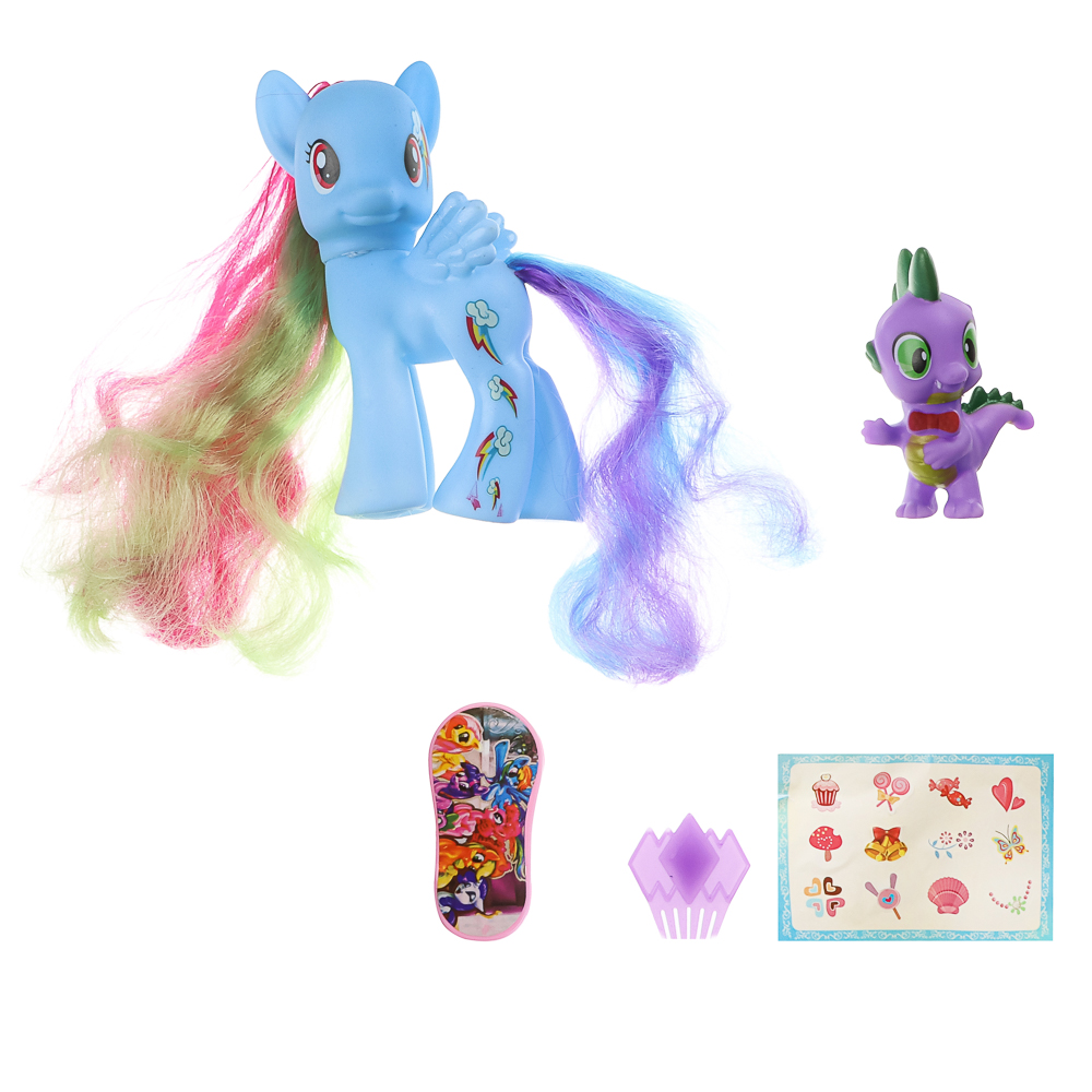 Игровой набор Abtoys Моя лошадка Пони с малышом дракончиком — изображение 2