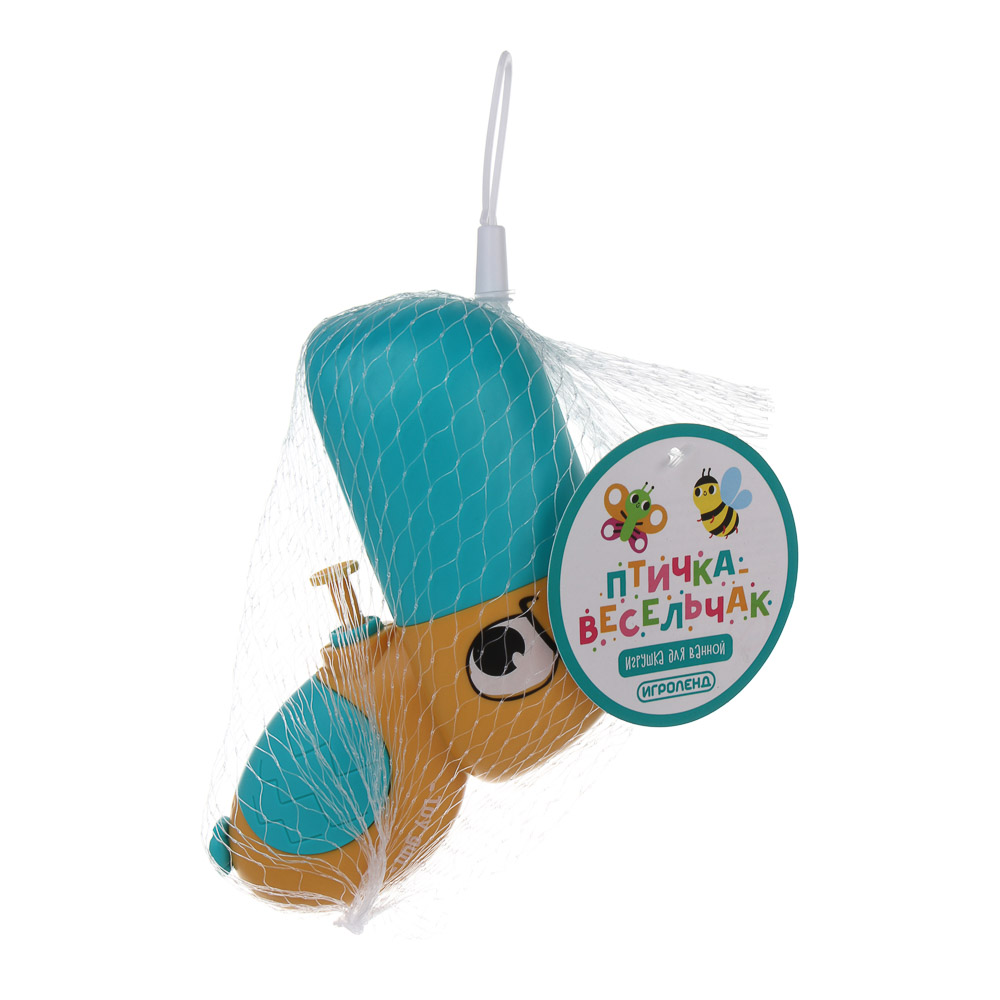 Игрушка для ванной ИГРОЛЕНД "Птичка весельчак", ABS, 12х10х4,3см, 6 дизайнов — изображение 3